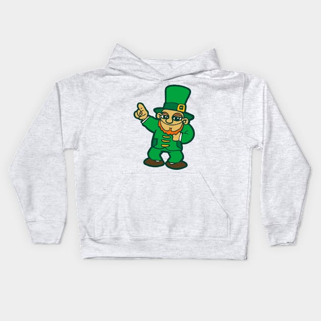 leprechaun Kids Hoodie by Huggy Mauve